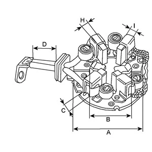 Holder, carbon brushes