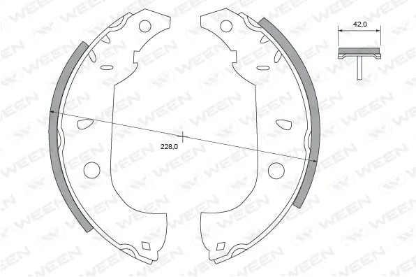 Brake Shoe Set (152-2405)