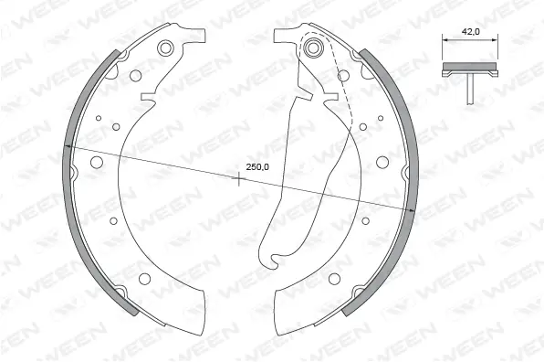 Brake Shoe Set (152-2297)