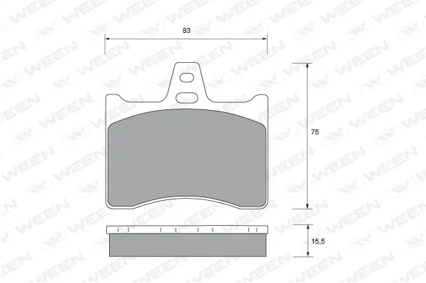 Brake Pad Set, disc brake (151-1766)