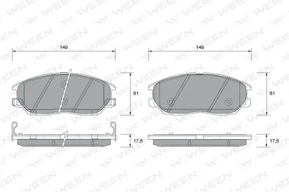 Brake Pad Set, disc brake (151-2184)