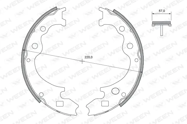 Brake Shoe Set (152-2109)
