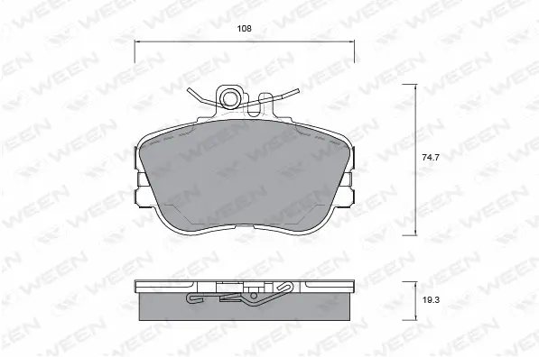 Brake Pad Set, disc brake (151-1294)