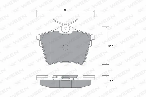 Brake Pad Set, disc brake (151-1245)