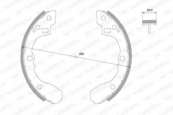 Brake Shoe Set (152-2034)