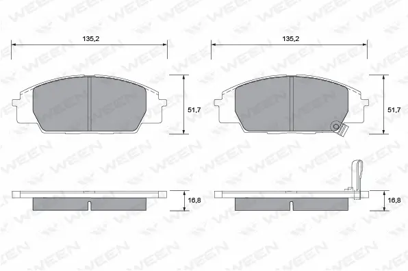 Brake Pad Set, disc brake (151-2226)