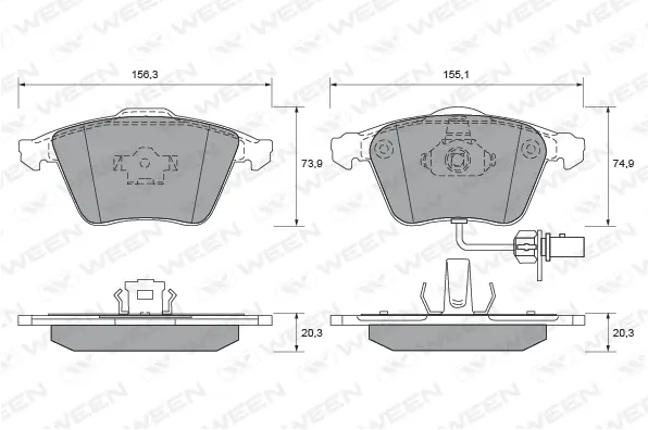 Brake Pad Set, disc brake (151-1943)