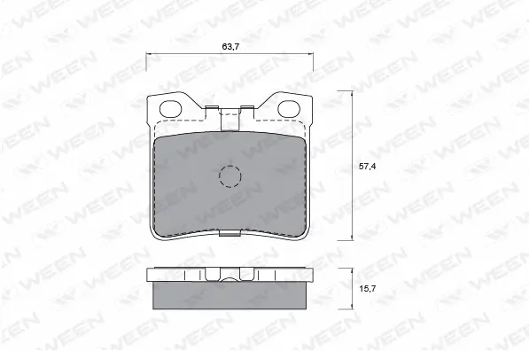 Brake Pad Set, disc brake (151-1244)