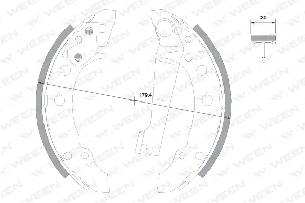 Brake Shoe Set (152-2017)