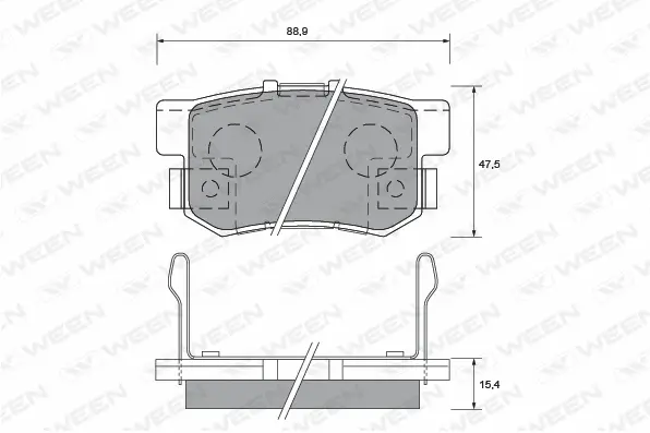 Brake Pad Set, disc brake (151-1363)