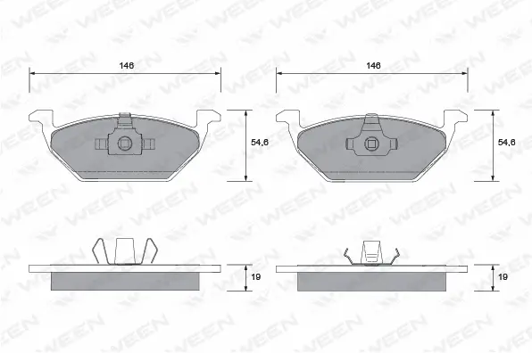 Brake Pad Set, disc brake (151-1124)