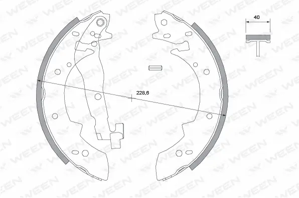 Brake Shoe Set (152-2036)