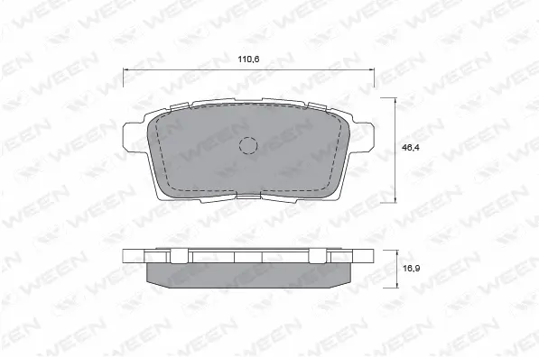 Brake Pad Set, disc brake (151-2572)