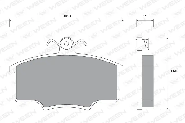 Brake Pad Set, disc brake (151-2429)