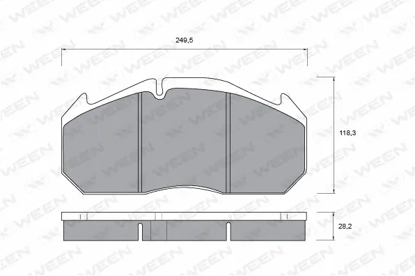 Brake Pad Set, disc brake (151-1052)