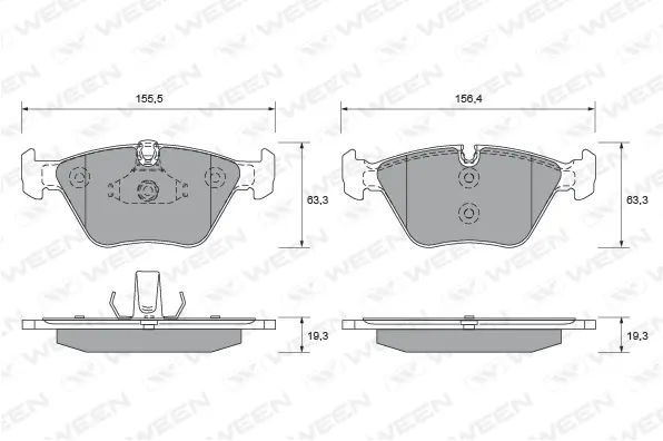 Brake Pad Set, disc brake (151-1960)