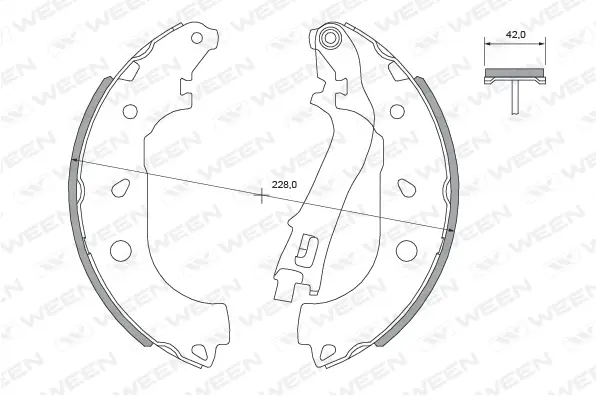 Brake Shoe Set (152-2494)
