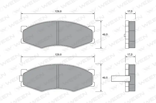 Brake Pad Set, disc brake (151-2394)