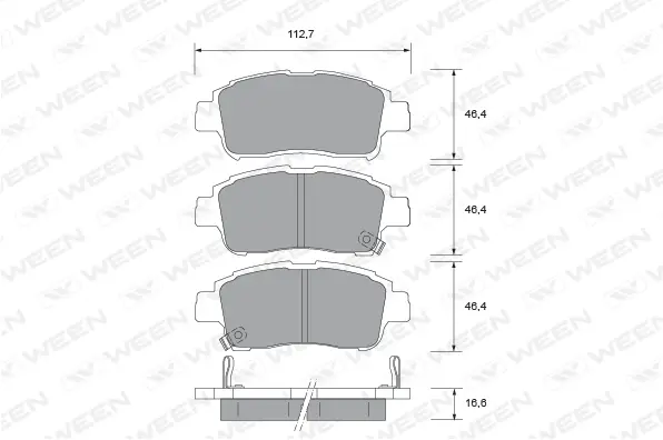 Brake Pad Set, disc brake (151-1379)