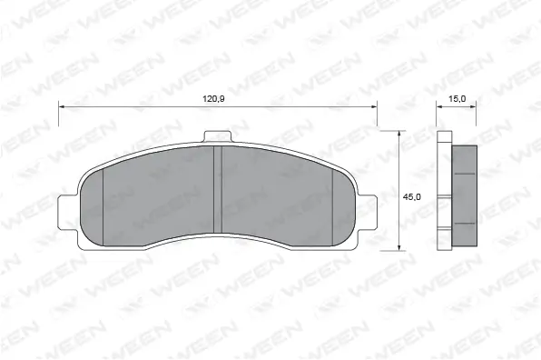 Brake Pad Set, disc brake (151-1603)