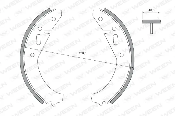 Brake Shoe Set (152-2260)