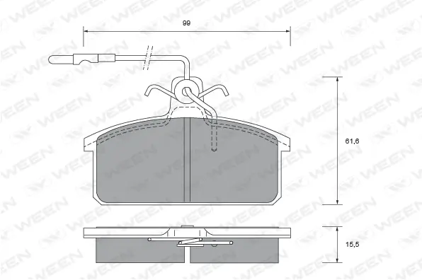 Brake Pad Set, disc brake (151-2511)