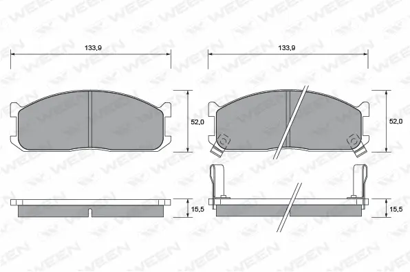 Brake Pad Set, disc brake (151-1411)