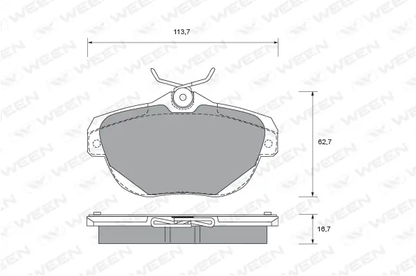 Brake Pad Set, disc brake (151-1862)