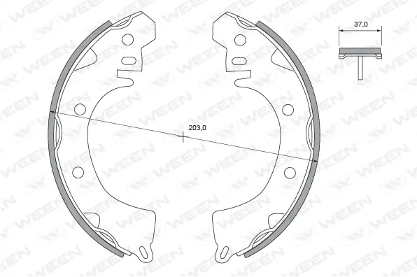 Brake Shoe Set (152-2304)