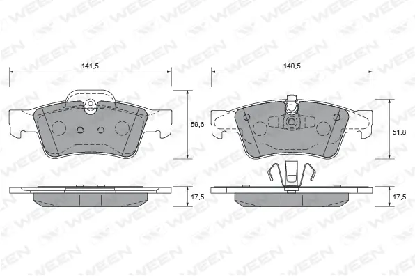 Brake Pad Set, disc brake (151-2011)