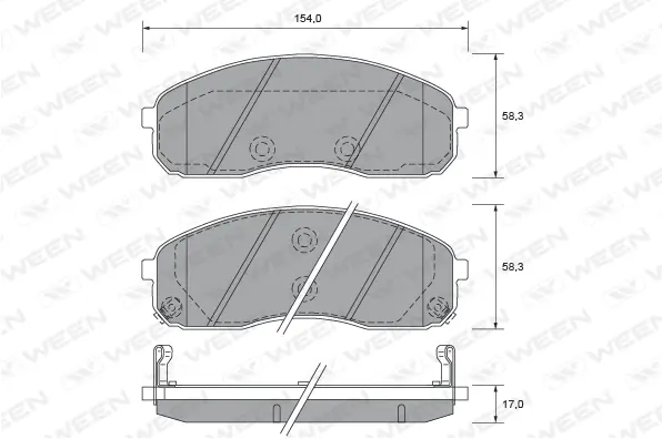 Brake Pad Set, disc brake (151-2593)