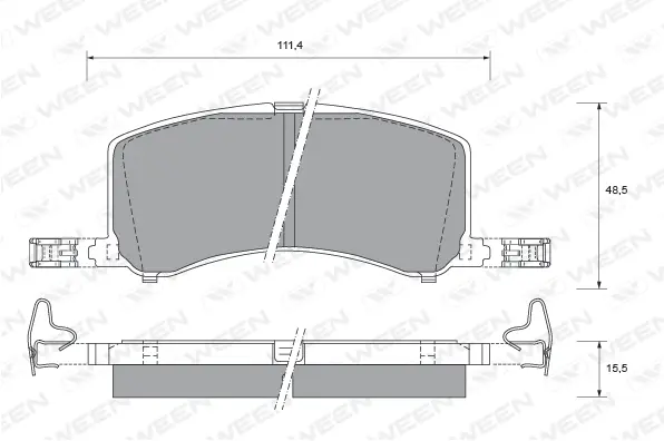 Brake Pad Set, disc brake (151-2118)