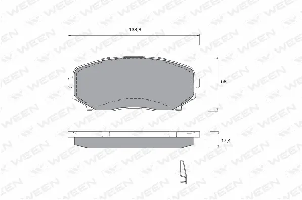 Brake Pad Set, disc brake (151-2573)