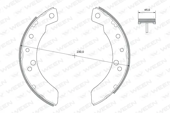Brake Shoe Set (152-2216)