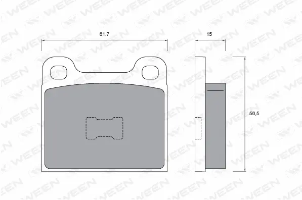 Brake Pad Set, disc brake (151-1100)