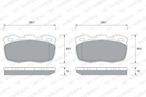 Brake Pad Set, disc brake (151-1877)