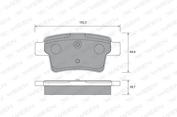 Brake Pad Set, disc brake (151-2631)