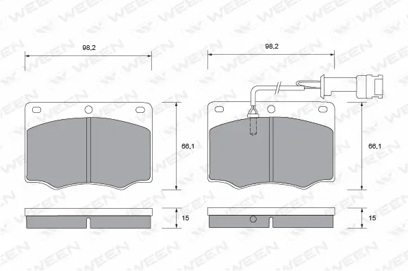 Brake Pad Set, disc brake (151-1396)