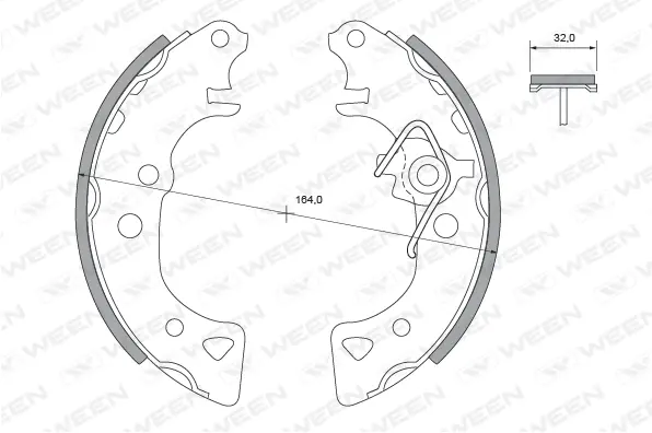 Brake Shoe Set (152-2323)