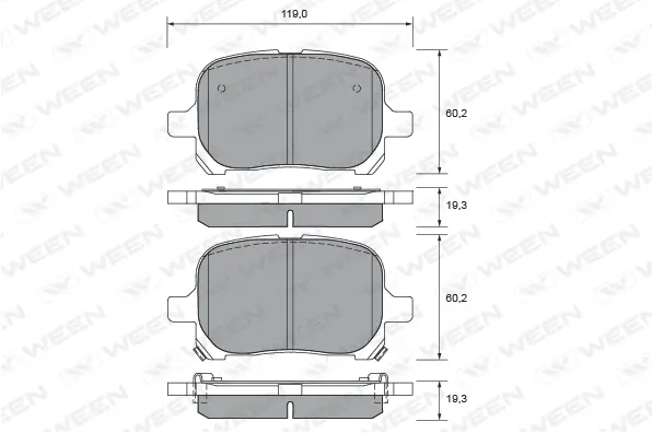 Brake Pad Set, disc brake (151-2677)