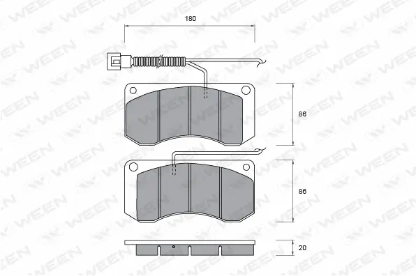Brake Pad Set, disc brake (151-1038)