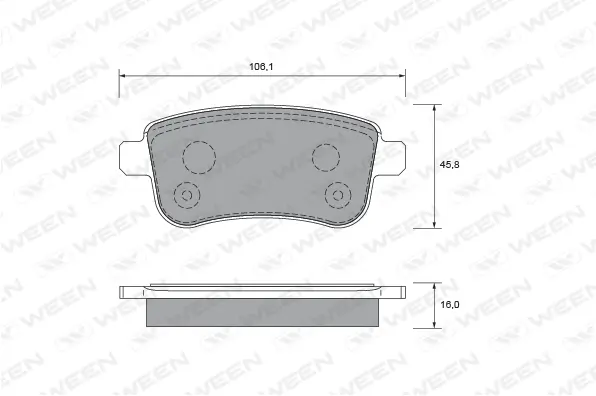 Brake Pad Set, disc brake (151-2699)