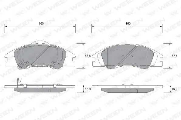 Brake Pad Set, disc brake (151-1169)