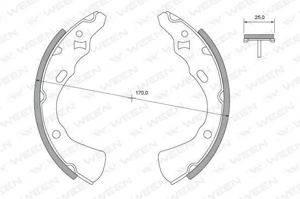 Brake Shoe Set (152-2367)