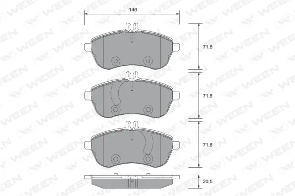 Brake Pad Set, disc brake (151-2664)