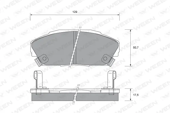 Brake Pad Set, disc brake (151-2103)