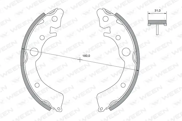 Brake Shoe Set (152-2205)