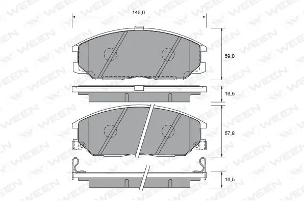 Brake Pad Set, disc brake (151-2233)