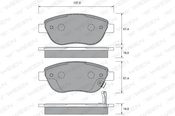 Brake Pad Set, disc brake (151-2638)