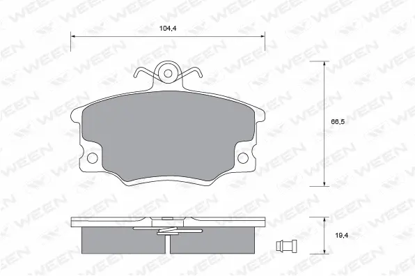 Brake Pad Set, disc brake (151-1401)
